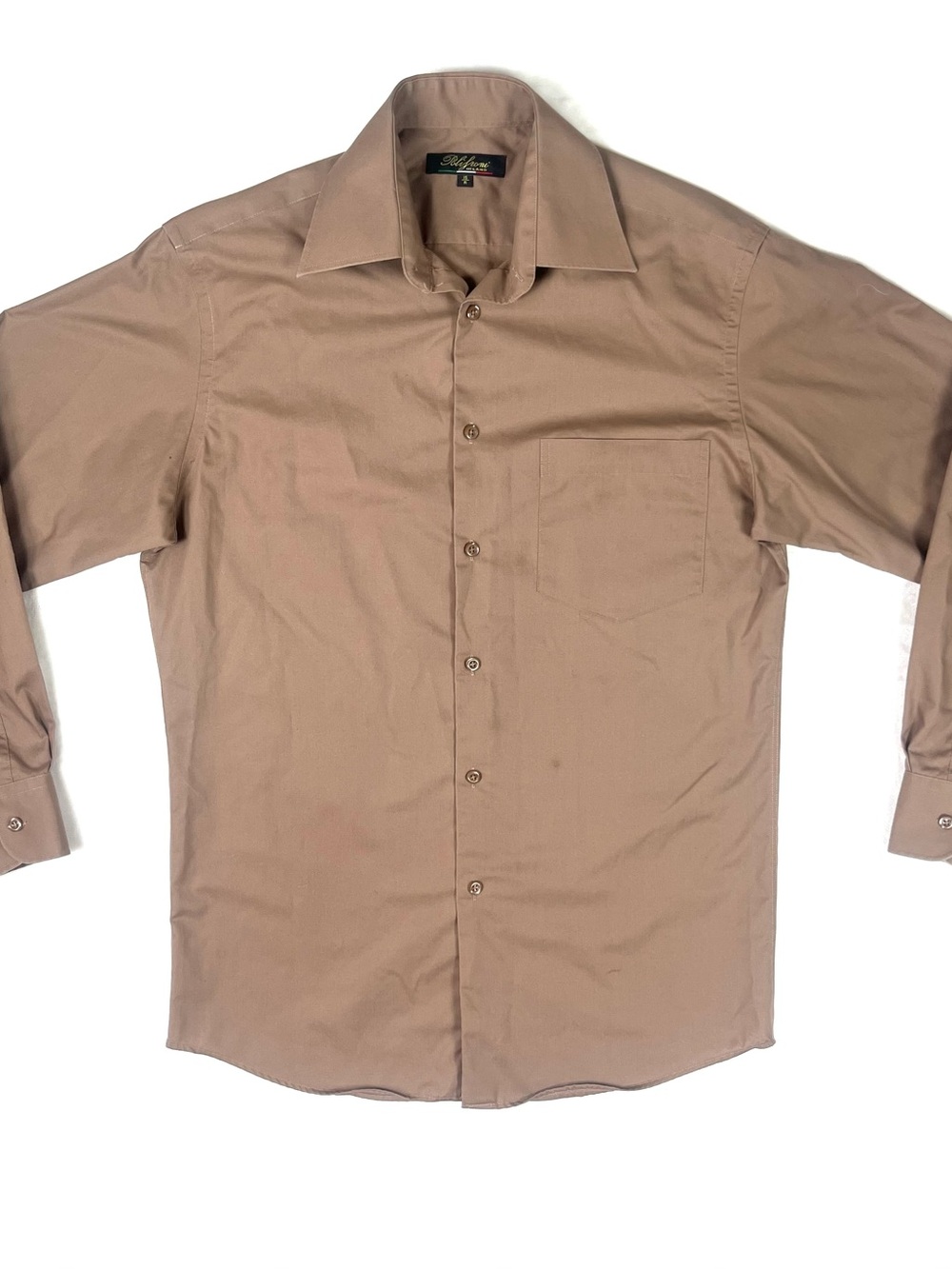 Men's Long-Sleeve Dress Shirt in Khaki by